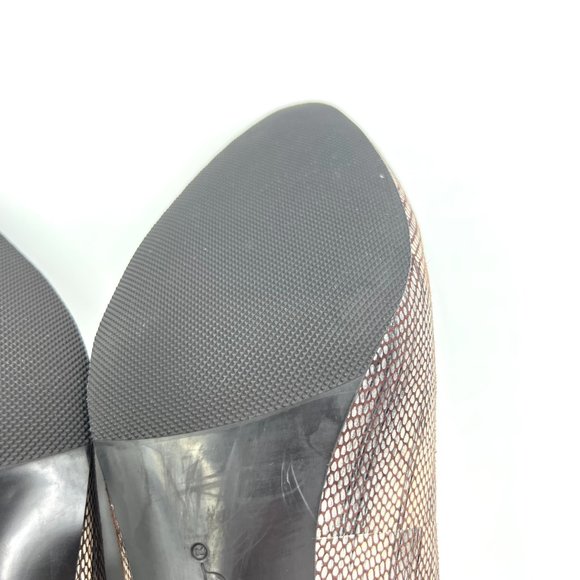 Trotters Womens Size 6 Brown Beige Textile Low Kitten Comfort Heels Pumps Shoes - Picture 11 of 14